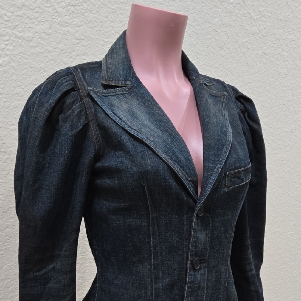 Ralph Jeans Women's Dark Blue Denim Jacket Size Small. - Picture 5 of 5